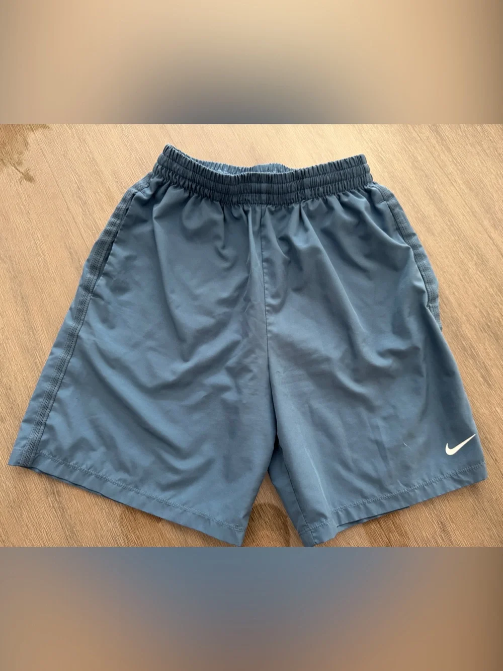 Nike Kids Athletic Shorts Trio — Pink, Blue, Gray